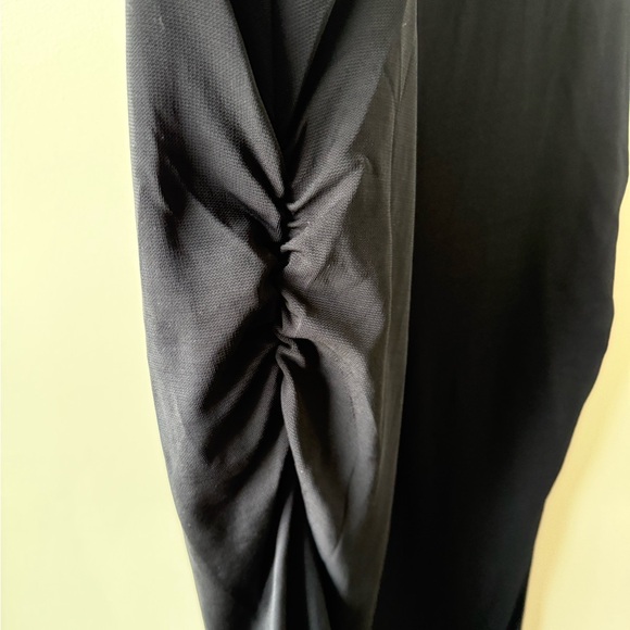 NWT SPANX Sleek Jersey Ruched Tank Dress Black Midi Minimalist Comfy Witchy S - Picture 4 of 7